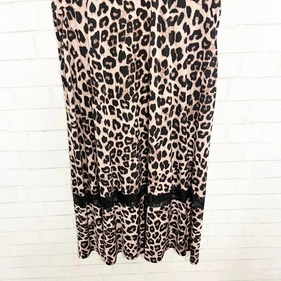 Torrid Black Leopard & Lace Inset Midi Dress with Pockets Women's Plus Size 1X - Picture 4 of 8